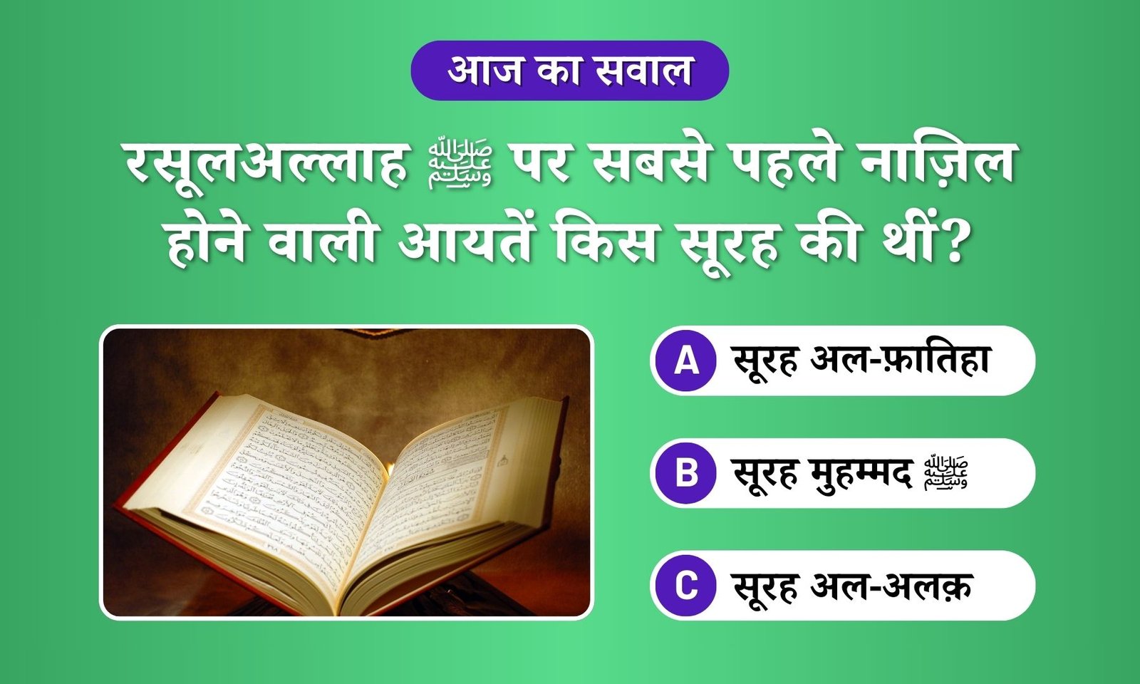 Sabse pehle Nazil hone waali Aayate Kounse Surah ki