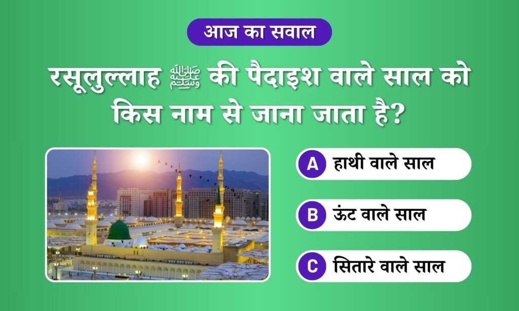 Sawal - RasoolAllah PBUH ki paidaish ke saal ko kya kehte hai